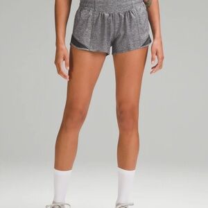 Lululemon Heather Gray Hotty Hot 2.5” Shorts